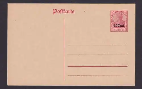 Briefmarken Besetzung Etappengebiet West Ganzsache Postkarte Germania Aufdruck