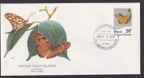 Britische Virgin Inseln Fauna Perlmutterfalter Schmetterling Künstler Brief
