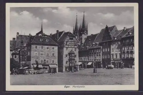 Ansichtskarte Eger Tschechien Cheb Marktplatz