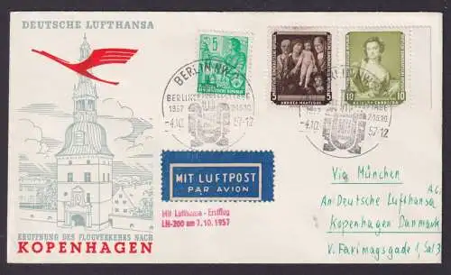 DDR Flugpost Brief Air Mail Berlin toller SST Berliner Festtage Lufthansa LH 200