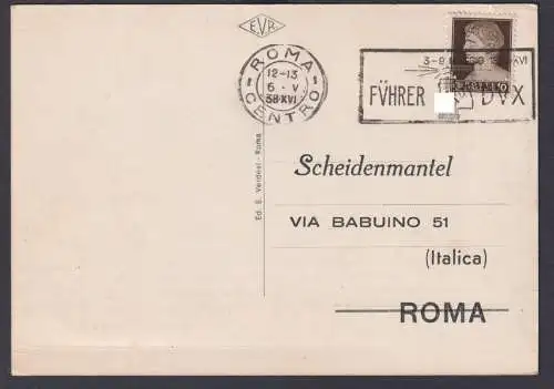 Italien Ansichtskarte Rom Vittorio Emanuell II mit Propagandastempel 1938