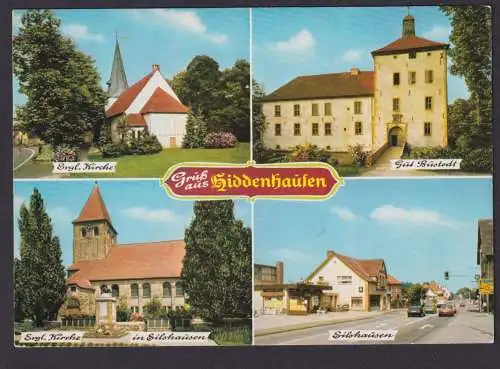 Ansichtskarte Hiddenhausen Westfalen Gut Bustedt Evang. Kirche Eilshausen