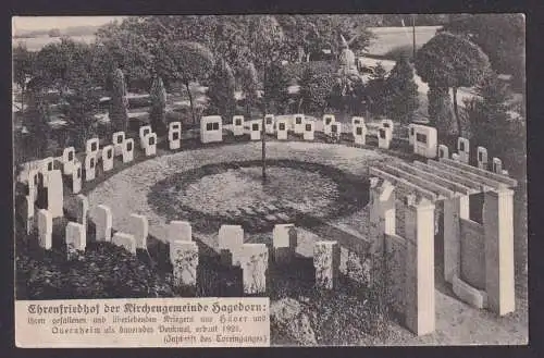 Ansichtskarte Hagedorn Westfalen Ehrenfriedhof der Kirchengemeinde Hagedorn