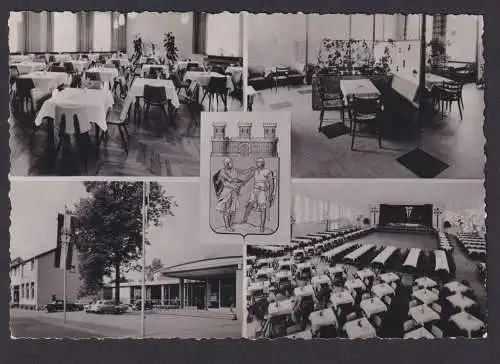 Ansichtskarte Bünde Westfalen Gastronomie Stadtgarten Innen Außenansicht 1962