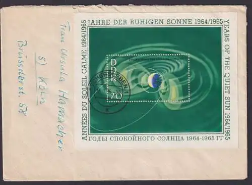 Aschersleben DDR Brief Block 22 Jahre der ruhigen Sonne 1964 1965