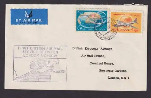 Flugpost Brief Air Mail Sowjetunion British Airways London Moskau 15.5.1959