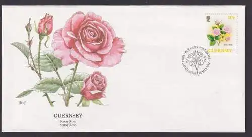Guersney Kanal Inseln Großbritannien Flora Blumen Rosen schöner Künstler Brief