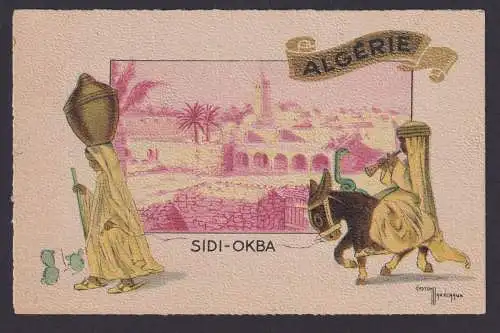Ansichtskarte Algerien Biskra Sidi Okba schöne Künstlerkarte Gaston Marechaux