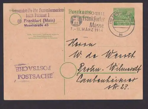 Briefmarken Berlin Ganzsache Bauten P 8 A Frankfurt Wilmersdorf Kat.-Wert 40,00