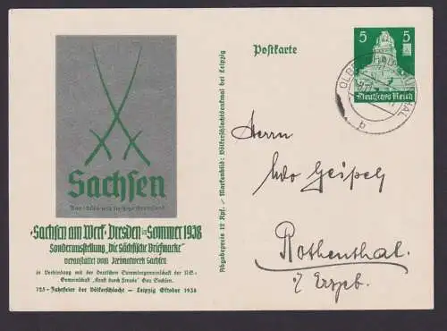 Briefmarken Deutsches Reich Ganzsache P 269 Sachsen am Werk Olbernhau Grünthal
