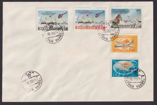 Flugpost Brief Air Mail Sowjetunion UDSSR attrktiver Antarktis Beleg Polarpost