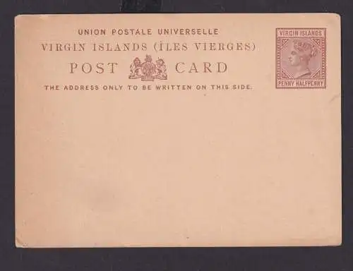 Virgin Islands Ganzsache Queen Victoria 1/2p postal stationery
