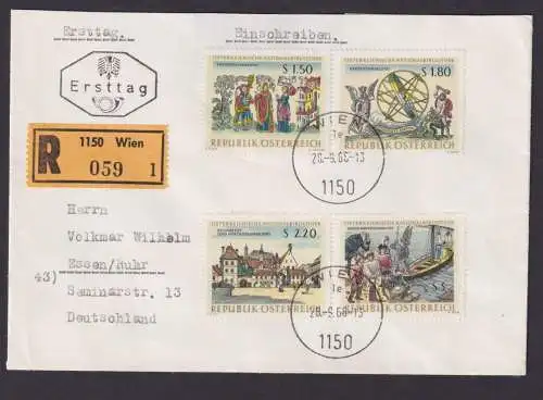 Österreich R Brief Ersttagsstempel Wien Essen Ruhr Briefmarke Österreichische