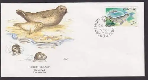 Faroer Inseln Dänemark Fauna Seehund schöner Künstler Brief