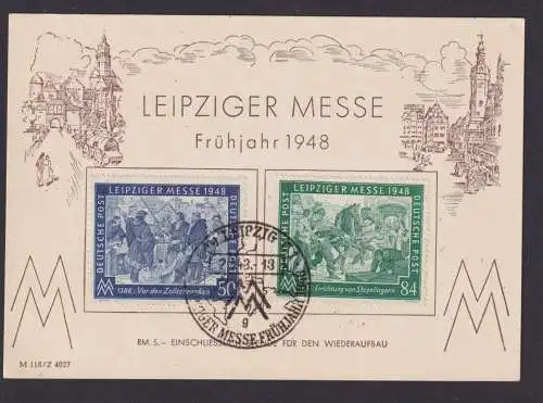 Alliierte Besetzung immer beliebte Sonderkarte Leipzig SSt Messe 1947
