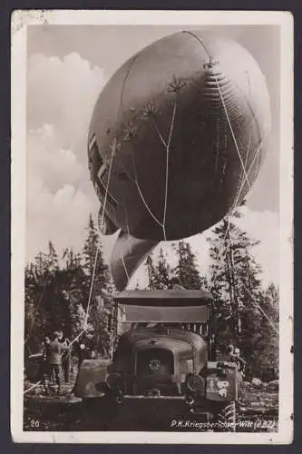 Ansichtskarte II.Weltkrieg Ballon Fesselballon Aufklärung Kriegsberichter Witt