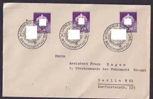 Schönebeck Deutsches Reich Sachsen Anhalt Brief SST Wehrkampftag d. SA Stand