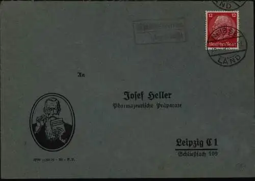Reich Brief Landpoststempel Ritterswalde Domaszkowice ü. Neisse Nysa Schlesien