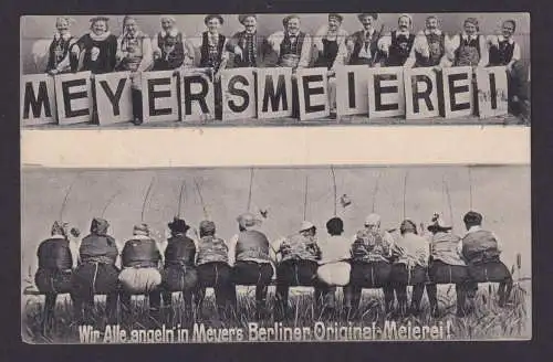 Ansichtskarte Berlin Meyers Meierei + Dorfschenke Zum groben Gottlieb Wiesbaden