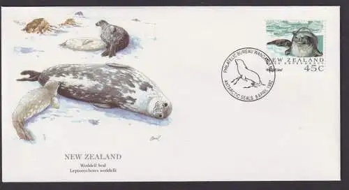 Neuseeland Ozeanien Weddelrobbe Seehund schöner Künstler Brief