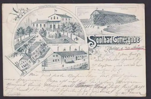 Vorläufer Ansichtskarte Rheine Soolbad Gottesgabe Bad Bachgart Mühlbach Südtirol