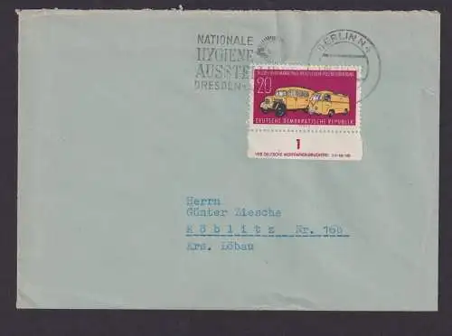 Briefmarken Druckvermerk DDR Brief EF 789 Philatelie Tag der Briefmarke Masch.-