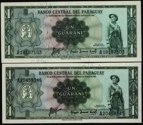 Geldschein Credit Note Banknote Paraguay 1 Guarani 192-3 a 1952 - I.