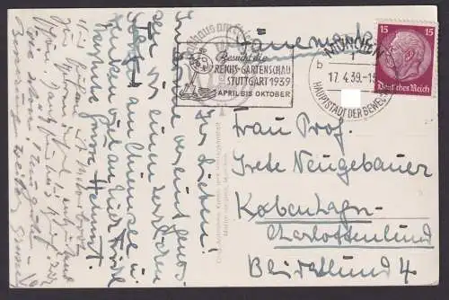 Deutsches Reich EF 15 Pfg. Hindenburg Ansichtskarte München Chiemsee Kampenwand