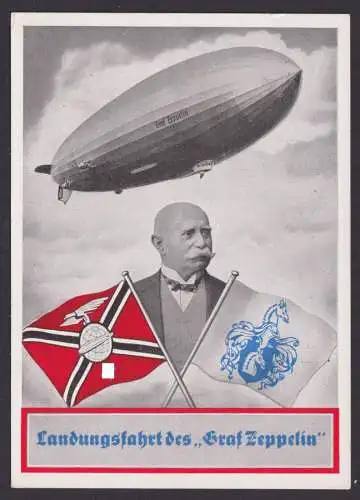 Zeppelin Landungsfahrt des Graf Zeppelin Deutsches Reich Ansichtskarte