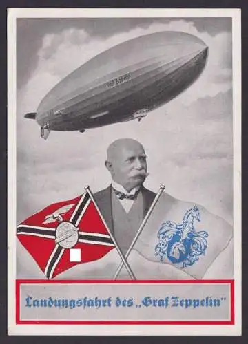 Meiningen Zeppelin Landungsfahrt des Graf Zeppelin Deutsches Reich Ansichtskarte