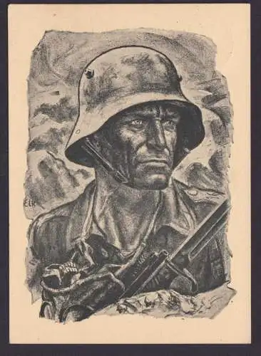 Deutsches Reich Propaganda Künstler Ansichtskarte Soldat Weltkrieg sign Elk Eber