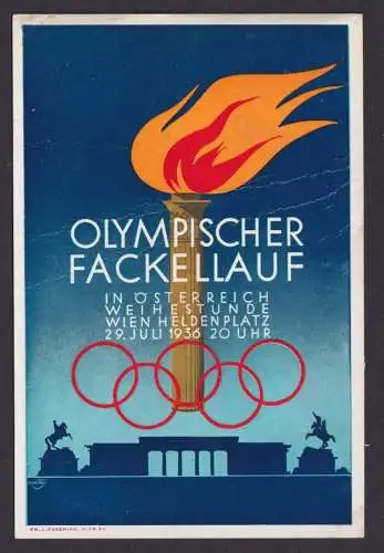 Ansichtskarte Deutsches Reich Sport Anlass XI. Olympische Spiele 1936