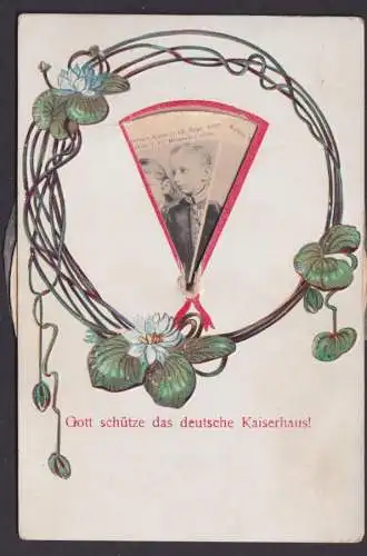 Mechanische Drehkarte Asnichtskarte m. Drehscheibe Deutsches Kaiserhaus