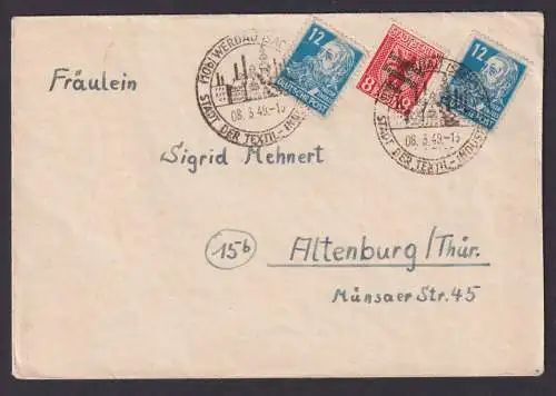 Briefmarken Besetzung SBZ MIF Persönlichkeiten + Berlin SST Werdau n., Altenburg