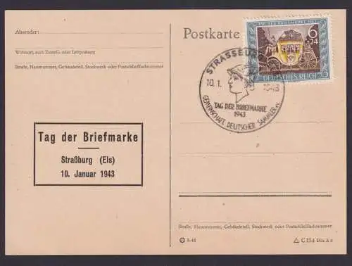 Briefmarken Deutsches Reich Philatelie SST Strassburg Elsass Tag der Briefmarke