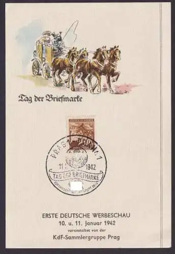 Briefmarken Besetzung Böhmen & Mähren Philatelie Tag der Briefmarke Prag Praha