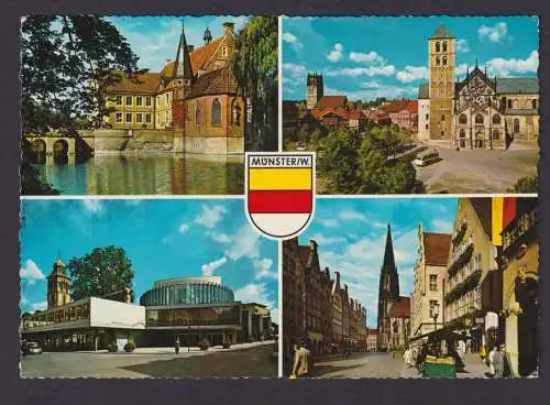 Ansichtskarte Münster Westfalen Stadtansichten Geschäftsstrasse Burg n. München