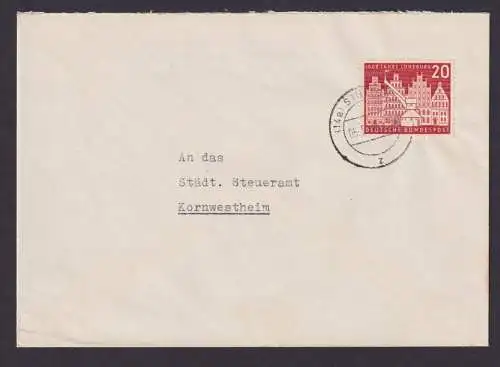 Bundesrepublik Brief 230 Lüneburg EF Einzelfrankatur Stuttgart Kornwestheim
