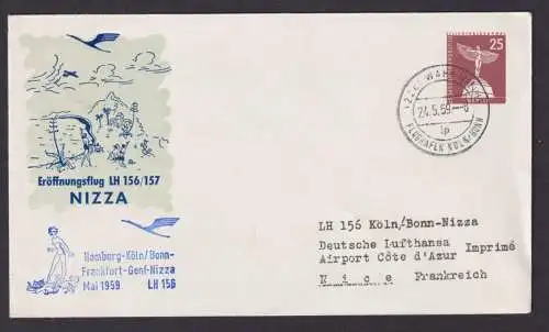 Flugpost Brief Air Mail Berlin Privatganzsache Lufthansa LH 156/157 Stadtbilder