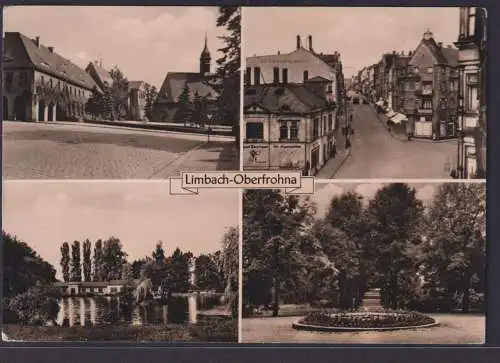 Ansichtskarte Limbach Oberfrohna Sachsen Ansichten nach Arnstadt Thüringen