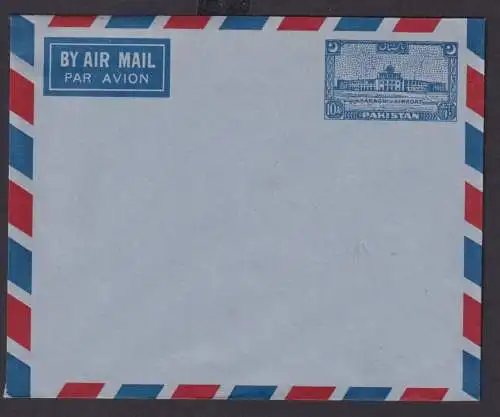 Flugpost Pakistan Ganzsache Aerogramm postal stationery cover 10 AS