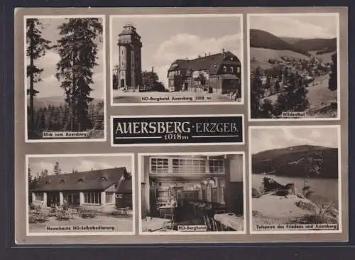 Ansichtskarte Auersberg Sachsen Erzgebirge Ansichten Talsperre Berghotel nach