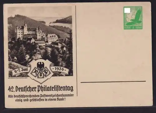 Deutsches Reich Privatganzsache Flugpost Adler Weltkugel Philatelie