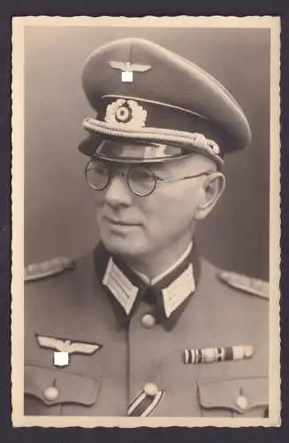Foto Ansichtskarte Wehrmacht NS Offizier Druck C. Krautwald Ingolstadt