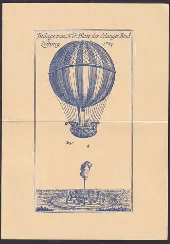 Bund Flugpost Ballonpost Bujendorf tolle Klappkarte Freiballon D-ERGEE II