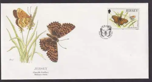 Jersey Britische Kanalinsel Fauna Schmetterling Perlmutterfalter Künstler Brief
