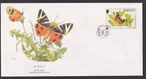 Jersey Britische Kanalinsel Fauna Schmetterling Bärenspinner Künstler Brief