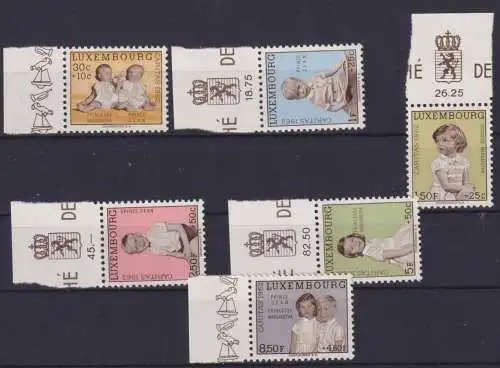 Luxemburg 660-665 Caritas Kinder Luxus postfrisch MNH vom Oberrand Ausgabe 1962