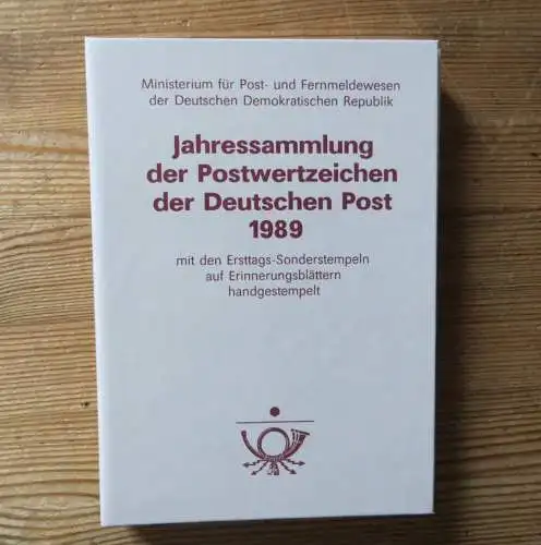 DDR Ersttagsblatt - Jahressammlung 1989 mit ESST handgestempelt Kat.-Wert 220,-