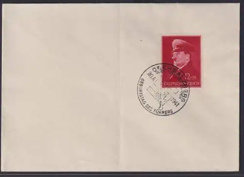 Deutsches Reich Brief EF 772 Propaganda Stempel Obersalzberg über Berchtesgarden